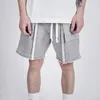 Mens shorts casual hudvänlig knä längd trendig män sport basket