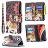 Wallet Phone Cases for iPhone 14 13 12 11 Pro Max X XS XR 7 8 Plus Beautiful Colorful Painting Pattern Multifunction Flip Kickstand Cover Case with Zipper Coin Purse