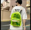 Estilo mochila PVC impermeável saco de escola transparente moda com mochilas leves de alta qualidade grande capacidade sólida clara