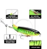 6st / set Whopper Popper Fishing Lure för Wobbler Topwater Hard Bait Tail Propeller Plopper Swimbait Swim Bass Pesca Artificial