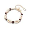 Charm Bracelets 2021 Drop Handmade Natural Seashell Hand Knit Bracelet Shells Women Accessories Beaded Strand