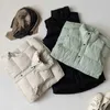 Kvinnor Vinter Ärmlös Coats Korean-Style Cotton Vest Casual Single Breasted Loose Jacket Puffer 210607