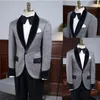 New Mens Ternos Feito Personalizado Made Negócios Smoking One-Button Peaked Lapel Noivo desgaste Personalizado Feito Casual Negócios Ternos