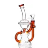 Premium smoking water pipe Heady Big Recycler Glass Bong Hookah 10.5inch height thickness female joint Percolator Dab Rig in stock USA