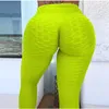 Tayt Seksi Katı Renk Push Ups Kız Kadın Spor Giyim Yüksek Bel Pantolon MS Çalışır Nefes Sıkı Siyah Kabarcık 211204