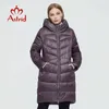 Astrid Winter Women's Coat Kvinnor Lång Varm Parka Fashion Jacket Hooded Bio-down Kvinnlig Kläder Varumärkesdesign 9215 211130