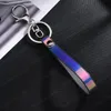 Moda pulseira chaveiro chaveiro pvc macio corda de borracha carro chaveiro homens mulheres simples key anel acessórios