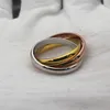 Band Love Faith Hope Triple Interlocked Engagement Rings For Women Stainless Steel Wedding Ring Promise Gift With Dust bag303A