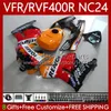 Korpus motocyklowy dla Honda RVF400R RVF400 R VFR400R 87 88 Repsol Pomarańczowy nadwozie 78NO.73 NC24 V4 RVF VFR 400 VFR400 R 400RR VFR 400R 1987 1988 VFR400RR 87-88 Kit