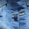 2020 Nowy męska wiosna jesień płaszcze męskie dżdżysty kurtka niebieska bawełniana sukienka męskie jean kurtki plus rozmiar M-5XL Hole Coat Men X0621