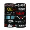 50 pçs / lote rock bandas pulseiras de silicone tamanho grande punk e pulseiras de metal duro