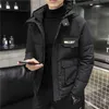 Winter Men Parka Big Pockets Casual Jacket Hooded Solid Color 5 colors Thicken And Warm hooded Outwear Coat Size 5XL 211008