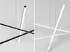 Modern LED-ljuskrona Aluminium Hänglampa för matsal Living Room Shop Stair Lighting Fixtures 38 inches