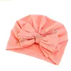 Bowknot Turbante Fascia Bambino Inverno Caldo Neonato Neonato Turbante in cotone Cappello Beanie Bambini Hearwrap 15 Colori Accessori per capelli