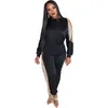 Deux pièces robe GBYXTY automne hiver sweats à capuche ensemble paillettes frange survêtement femmes à manches longues gland et pantalon costume ZL564