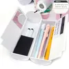 Federmäppchen-Organizer, kreative Multifunktions-Stiftbox mit großem Fassungsvermögen und Spiegel, Kosmetiktaschen