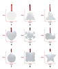 Sublimation Blanks Christmas Ornament Double-Sided Xmas Tree Pendant Multi Shape Aluminum Plate Metal Hanging Tag Holidays Decoration Craft DHL Ship FY4942