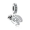 Numéros de l'alphabet 13 16 18 21 30 40 50 60 70 Perle Authentique Argent 925 Fit Original Pandora Charm Bracelet Making Berloque314w