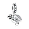 Liczby alfabetu 13 16 18 21 30 40 50 60 70 Autentyczny 925 Silver Fit Oryginalny Pandora Charm Bransoleiera Making Berloque314W