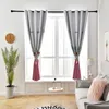 Plant Print Butterfly Short Blind For Living Room Bedroom Modern Window Curtain For Kitchen Blackout Curtain Door Drapes 185#4 210712