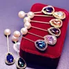 Pins Brooches Water Drop Design Wedding Muslim Scarf Hijab Pin Crystal Pearl Safety Collar Hat Clip Women Clips Stick Jewelry Fashion Kirk22