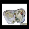 Luźne koraliki Dostawa biżuterii 2021 Hurtowe barwione naturalne perły wewnątrz imprezy w masie otwarte w domu Perły ostrygi z opakowaniem próżniowym TB