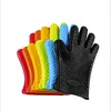 Organisateur de silicone Gants thermiques isolés Gants de four à micro-ondes Clip de plaque chauffante Anti-brûlure Épaissir Mitt Outils de cuisine JJA224