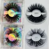 Kabarık Vizon Kirpik 8D 25mm 27mm Uzun Faux Minks Dramatik Görünüm Kalın Wishy Lashes