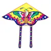 3 pcssets 9055cm Nylon Rainbow Butterfly Kite Outdoor Kids Toy 60m Bar و Line Random Color Mix Chost1599826