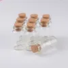 100 pièces 24x45x12.5mm clair Transparent bouteilles en verre vides avec bouchons bricolage 10ml flacons décoratifs conteneursbonne quantité