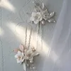 SLBLidal Tatlısu İnciler Ceram Çiçek Opal Kristal Alaşım Gelin Saç Pin Düğün Saç Sticker Saç Aksesuarları Kadınlar Takı H0916