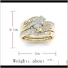 JewelryJewelry belofte liefde verlovingsringen voor vrouwen prachtige vrouwelijke bruids ring set mode / bruiloft band drop levering 2021 J49N5