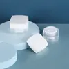 NewFrosted / Clear Square Acrylic JARS косметические банки с белыми / черными пластиковыми крышками PP Liner 15G 30 50G бальзам для губ контейнеры EWB5784