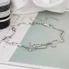 Catene Collana a catena mista con personalità in argento sterling 925 alla moda per le donne Regalo con clavicola con ciondolo tailandese coreano Japon