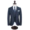 Ternos masculinos Blazers de alta qualidade Designers masculinos 2022 Ajuste fino Xadrez Business Blazer Traje formal Homme 3 peças Vestido de noiva Terno Plus