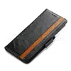 Samsung iPhone Card Card Wallet Flip Holster Fall Protection Cover Leather Anti-Slip Surface Flip Bucklet Foldable Bracket 6色の電話ケース