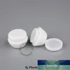 プロモーション50pcs /ロット5gプラスチックフェイシャルクリーム瓶空の女性化粧品5mlミニホワイト蓋ポット1/6oz小さなアイシャドウ詰め替え可能な鍋工場価格専門家設計品質