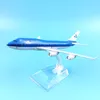 Modello di aeromobile Boeing 747 Royal Dutch da 16 cm, 1:400 in metallo pressofuso, giocattolo, regali