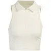 Dames Zomer Sexy Slanke Kleding Mouwloze Corset V-hals Revers Top Solid Crop Stitching Short Vest Rits Streetwear 210422