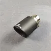 Fibra de carbono fosco fosco fosco tubos de escape preto um pedaço de aço inoxidável carro acessórios universais tailpipe remus muffler ponta