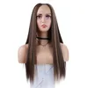 Synthetic Wigs Lydia Long Silky Straight U Part Natural Mixed 427 Color Hair Heat Resistant 20Inch For Women Ladies Daily7899219