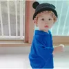 かわいい赤ちゃんの女の子の男の子のバケツの帽子の髪のピッグテール編組ウィッグキャップ冬の暖かいかぎ針編みのニット子供の子供女の子の帽子と帽子黒210713