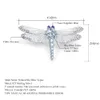 Gem's Ballet Handgemaakte Design Dragonfly Broche 925 Sterling Sliver 1.41ct Natural Sky Blue Topaz Broches voor Vrouwen Fijne Sieraden