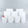 Beyaz kraft kağıt torbalar alüminyum folyo plastik mylar nem geçirmez ayağa