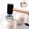 Coconut Opener Vlees Removal Tool Rubber Mallet voor Jonge Coconuts Food Grade Roestvrijstalen keukengerei Xbjk2103