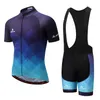 2022 Blue Miloto Summer Cycling Jersey Set Team Team Racing Sport Bicycle Kits Mens Short Bike Comples202y