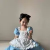 Arrivée d'été Filles Mode Robe Lolita Enfants Robes de conception coréenne 210528