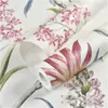 Wallpapers Non Geweven behang Slaapkamer Muur Bedekking Modern Vintage Roze Bloemen Blauw Tropisch Vlinder Vogels Bloempapier