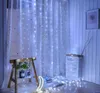 Nouveau alimenté par batterie 3X3M 300 LED rideau glaçon fée guirlande lumineuse fil de cuivre noël led fête de mariage guirlande lumineuse