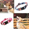 8 Colors Fashion Designer Pet Cat Dog Collars Comfortable Adjustable Nylon Collar Leash Fadeproof Sublimation Blanks Printing Doughnut Honeybee Bone M